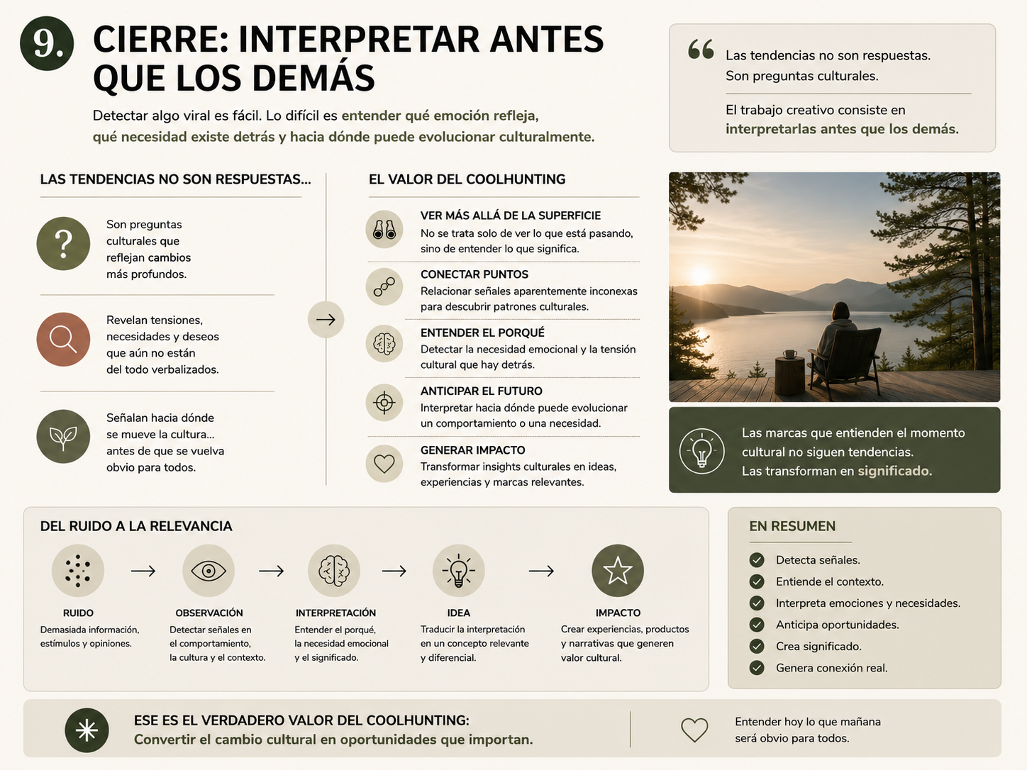 Interpretar antes que los demás